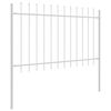 vidaXL Garden Fence 7 pcs White 11.9 x 1.2 m Powder-coated Steel