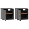 vidaXL Wall Cabinets 2 pcs Grey 31.5x30x30 cm Solid Wood Pine