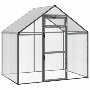vidaXL Bird Cage Anthracite 181.5 x 110.5 x 173.5 cm Welded Wire Mesh