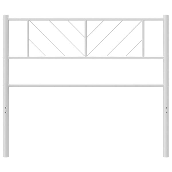 vidaXL Metal Replace Headboard White 75 cm