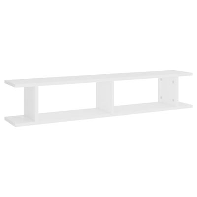 vidaXL Wall Shelf 2 pcs White 105x18x20 cm Engineered Wood
