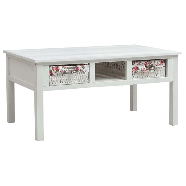 vidaXL Coffee Table White 99.5x60x48 cm Wood