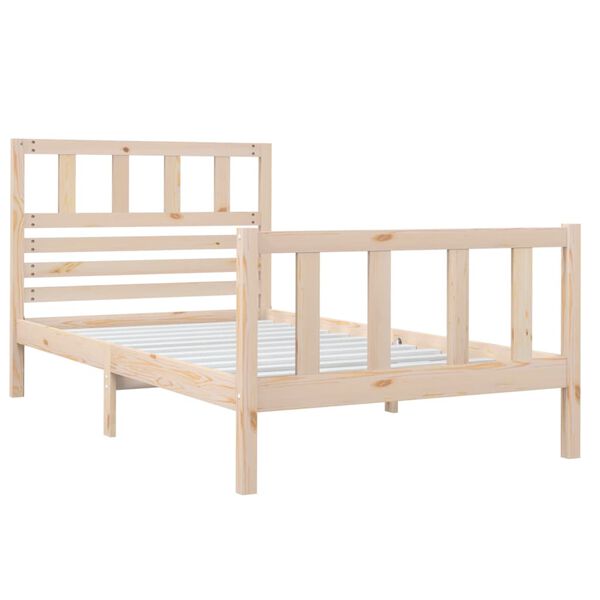 vidaXL Bed Frame without Mattress Single Solid Wood