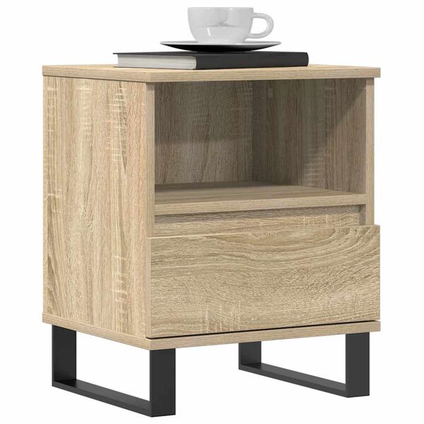 vidaXL Bedside Cabinets 2 pcs Sonoma Oak 40x35x50 cm Engineered Wood