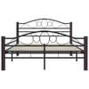 vidaXL Bed Frame without Mattress Black Metal 120x200 cm