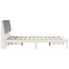 vidaXL Bed frame White and light grey 150 x 200 cm Solid pine wood