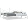 vidaXL Daybed with Trundle without Mattress White 107x203 cm Steel