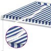 vidaXL Manual Retractable Awning with LED 400x300 cm Blue and White