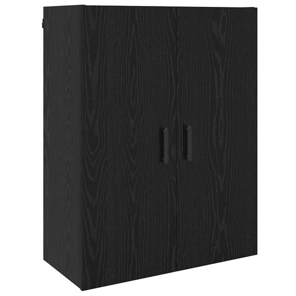 vidaXL Wall Mounted Cabinet Black oak 69.5 x 34 x 90 cm