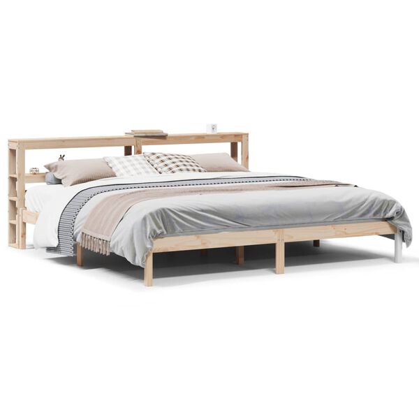 vidaXL Bed Frame without Mattress 180x200 cm Super King Solid Wood Pine