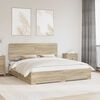 vidaXL Bed Frame with Drawer Sonoma Oak 200 x 200 cm Engineered Wood