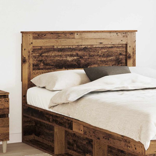 vidaXL Headboard with Headboard Old Wood 120 cm Engineered Wood