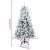 vidaXL Artificial Hinged Christmas Tree Snow Flocked White 120 cm