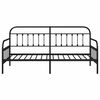 vidaXL Daybed Frame with Headboard Black 107 x 203 cm Steel
