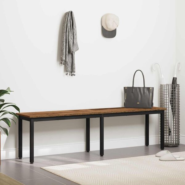 vidaXL Bench Old Wood 160 x 35 x 45 cm Engineered Wood