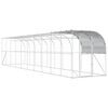 vidaXL Against Wall Chicken Coop Silver 1000 x 200 x 215 cm