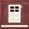 vidaXL Outdoor Rabbit Hutch with Run Mocca and White Solid Fir Wood