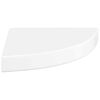 vidaXL Floating Corner Shelves 2 pcs High Gloss White 25x25x3.8 cm MDF