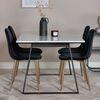 Venture Home Dining Chairs 2 pcs Polar Velvet Black and Brass