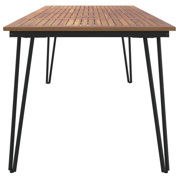 vidaXL Garden Table with Hairpin Legs 200x90x75 cm Solid Wood Acacia