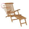 vidaXL Deck Chair with Footrest Solid Teak Wood