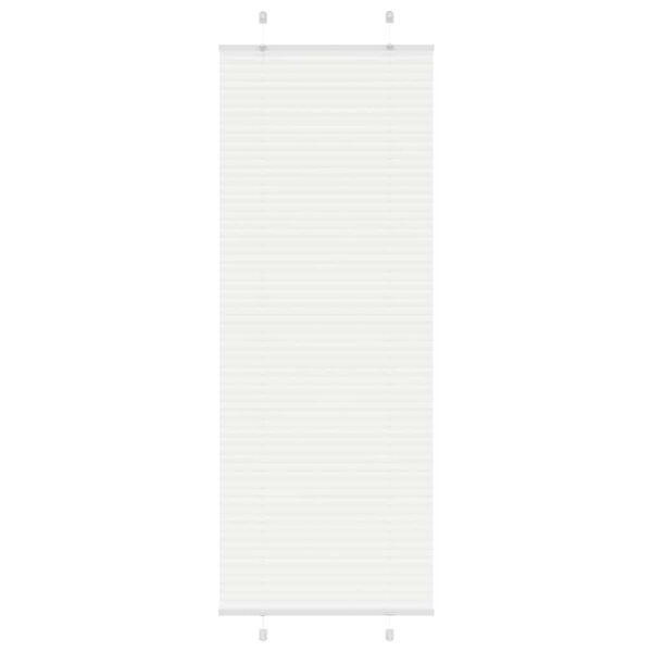 vidaXL Pleated Blind White 80x200 cm Fabric Width 79.4 cm Polyester
