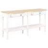 vidaXL Table with Drawer White Wood