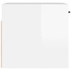 vidaXL Wall Cabinet High Gloss White 80x36.5x35 cm Engineered Wood