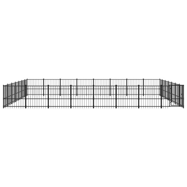 vidaXL Outdoor Dog Kennel Steel 52.69 m&sup2;