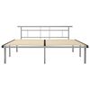 vidaXL Bed Frame without Mattress Grey Metal 200x200cm