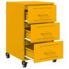 vidaXL Bedside Cabinet Mustard Yellow 36x39x59 cm Steel