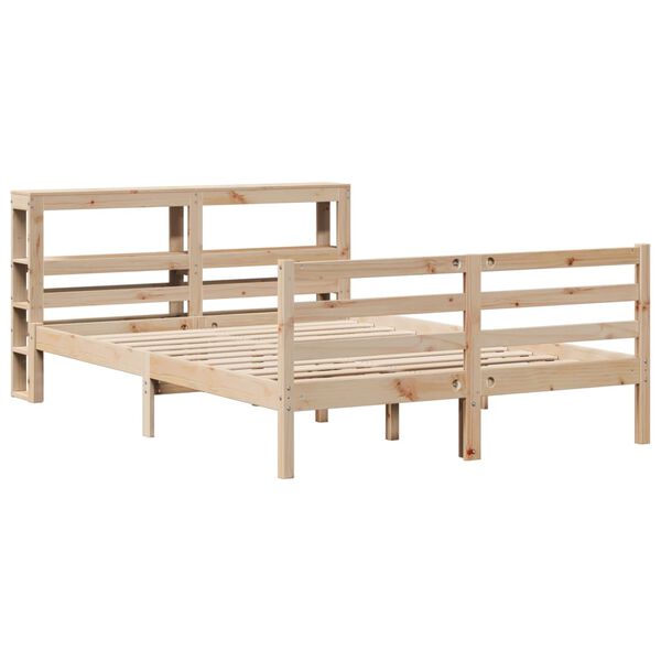 vidaXL Bed Frame without Mattress 120x190 cm Small Double Solid Wood Pine
