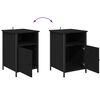 vidaXL Bedside Cabinet Black Oak 40 x 42 x 60 cm Engineered Wood