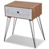 vidaXL Bedside Cabinet | Brown | MDF, Steel | Medium | Bedside Cabinet