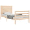 vidaXL Bed Frame without Mattress Single Solid Wood
