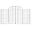 vidaXL Arched Gabion Baskets 11 pcs 200x30x100/120 cm Galvanised Iron