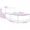 vidaXL Bed Frame with Headboard White 90 x 200 cm Engineered Wood