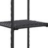 vidaXL Storage Shelf Black 30x30x120 cm Poly Rattan