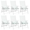 vidaXL Chair Cushions 6 pcs Leaf Pattern 40x40x7 cm Fabric
