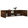 vidaXL TV Cabinet Smoked Oak 150x30x50 cm Engineered Wood
