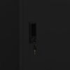 vidaXL Wardrobe Black 80x50x180 cm Steel
