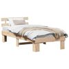 vidaXL Bed Frame with Headboard Natural 80 x 200 cm Solid Pine Wood