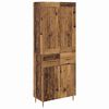 vidaXL Highboard Old Wood 69.5 x 34 x 180 cm Engineered Wood