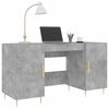 vidaXL Desk Concrete Grey 140x50x75 cm Engineered Wood