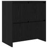 vidaXL Sideboards 2 pcs Black oak 70 x 41 x 75 cm Engineered wood