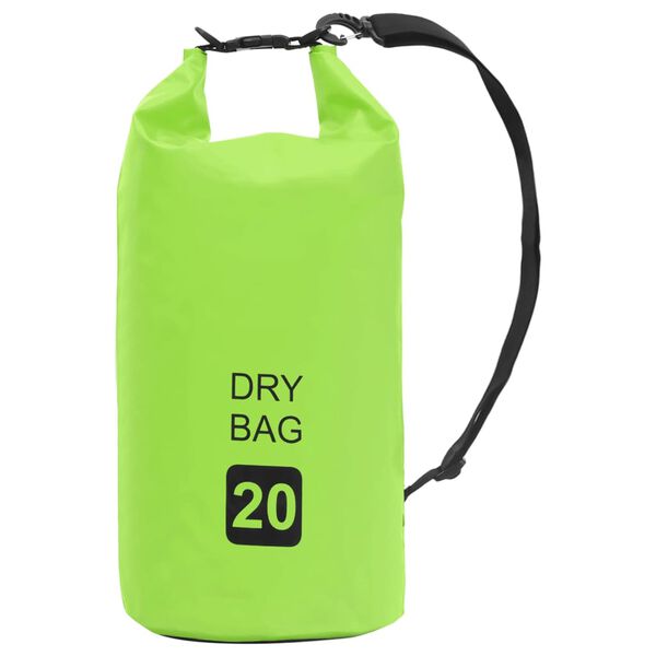 vidaXL Dry Bag Green 20 L PVC