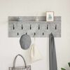 vidaXL Wall-Mounted Coat Rack with Shelf Concrete grey Engineered wood