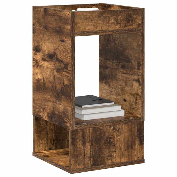 vidaXL End Table Smoked Oak 30 x 30 x 56 cm Engineered Wood