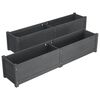 vidaXL Garden Raised Beds 2 pcs Grey 150x31x31 cm Solid Pinewood