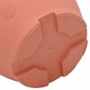 vidaXL Round Flower Pot 24 pcs Brick Red &Oslash; 39 x 32 cm Plastic